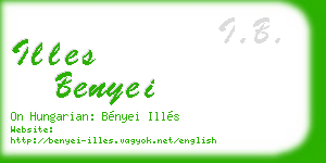 illes benyei business card